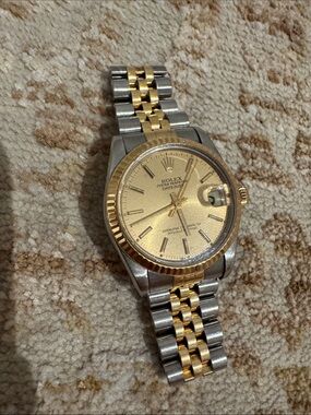 Rolex Two-Tone Gold and Silver Men's Datejust Watch